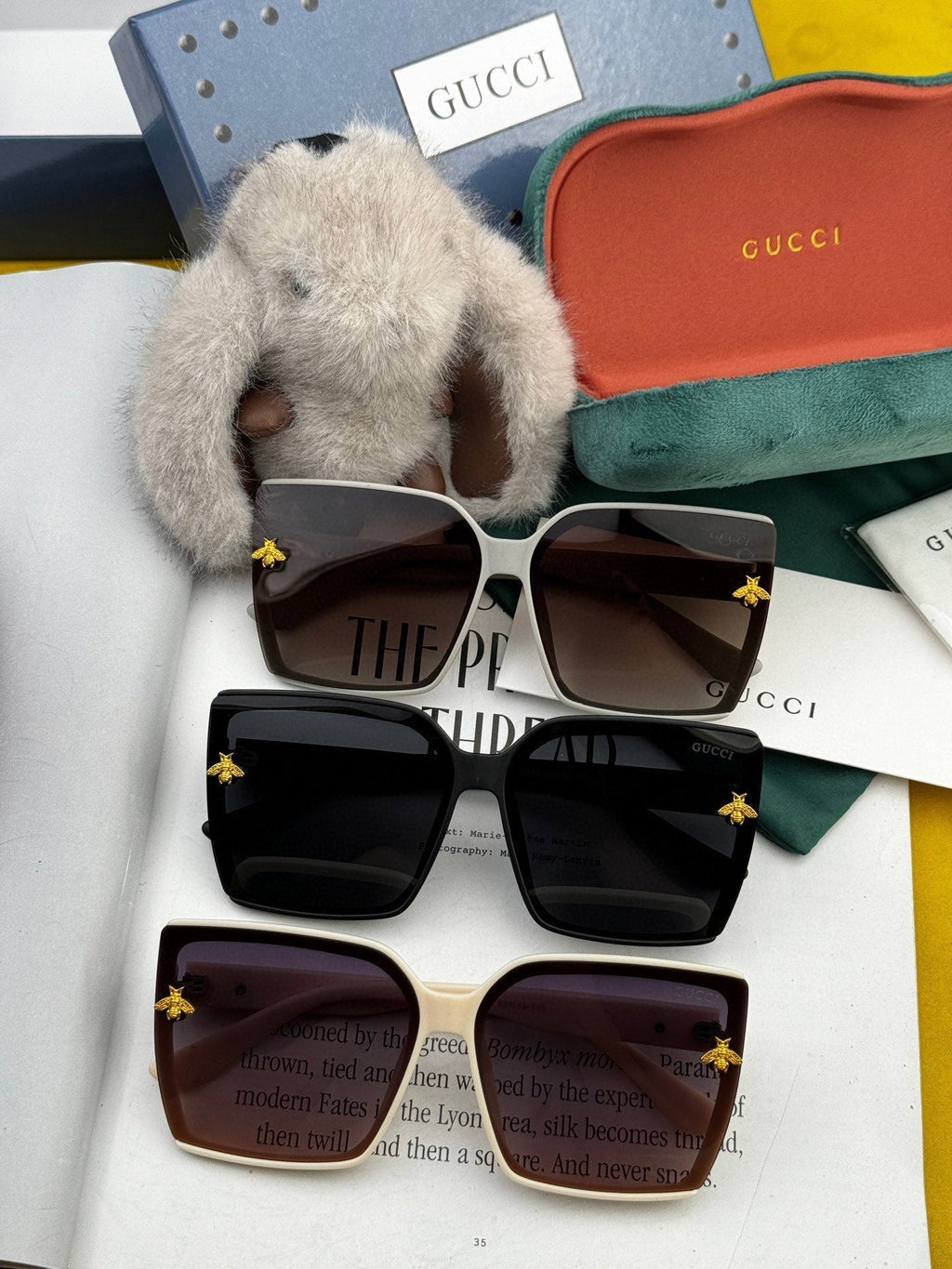 EMBOSSED LOGO GEOMETRIC FRAME SUNGLASSES G4250 IN ACETATE