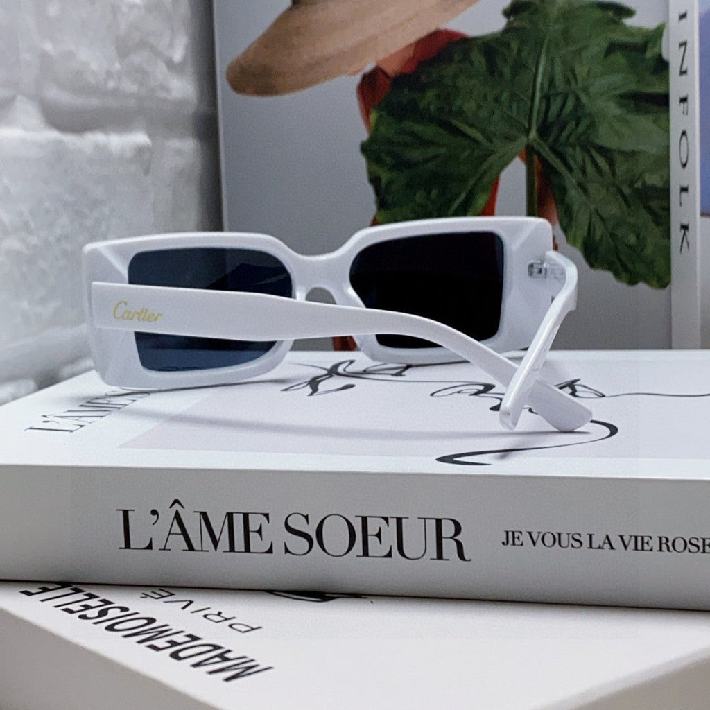 EMBOSSED LOGO RECTANGULAR FRAME SUNGLASSES 575773 IN ACETATE