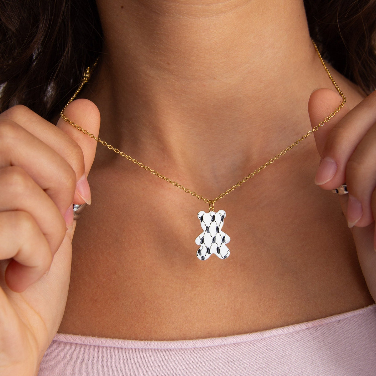 Kufiya Bear Necklace